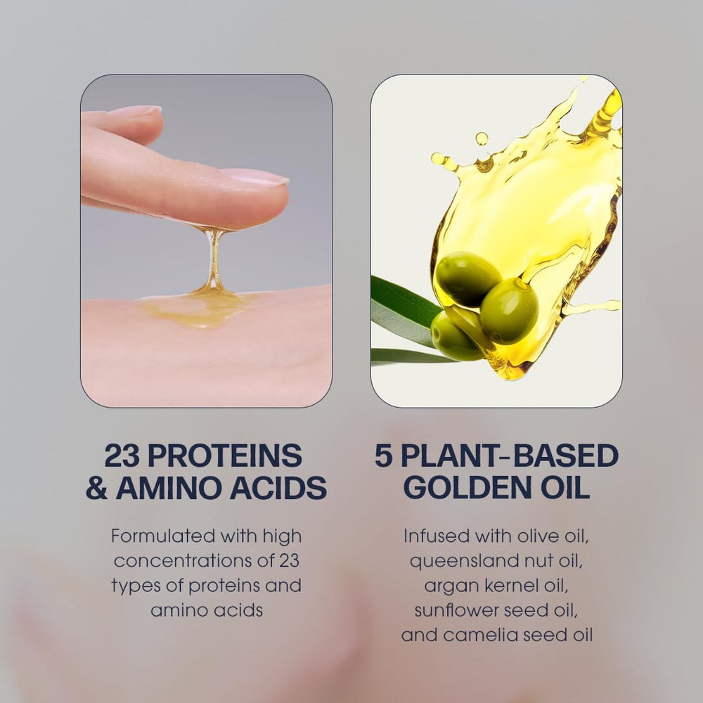 UNOVE Silk Oil Serum frizz-control closeup showcases tame, calm hair texture.