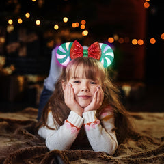 UNSPAZ Christmas Mouse Ears 2pc edge-stitch detail shows durable construction for long wear