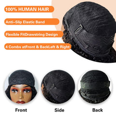 Unvizossa half wig 18inch length offers versatile styling options.