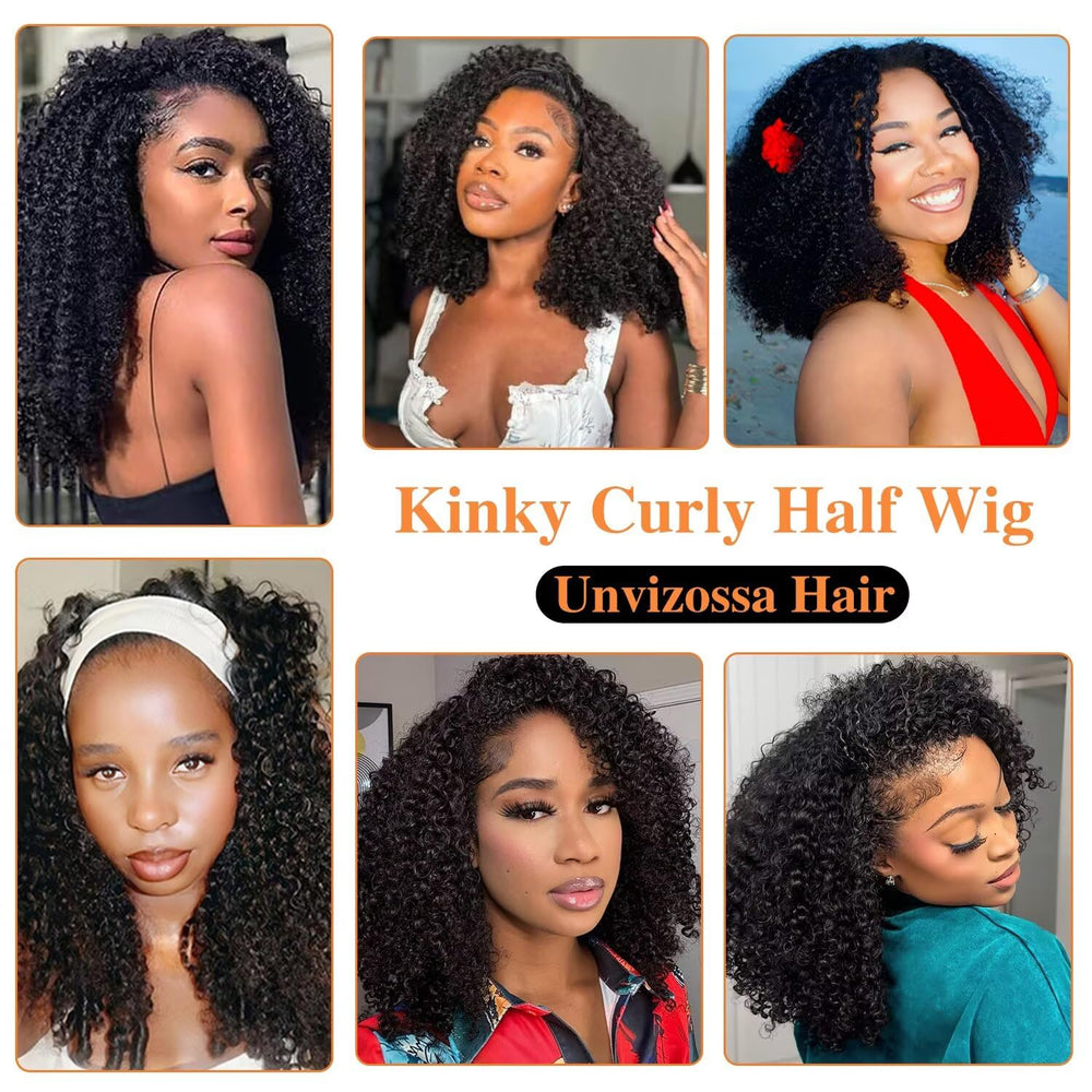 Unvizossa half wig easy install with 10-second flip-over.