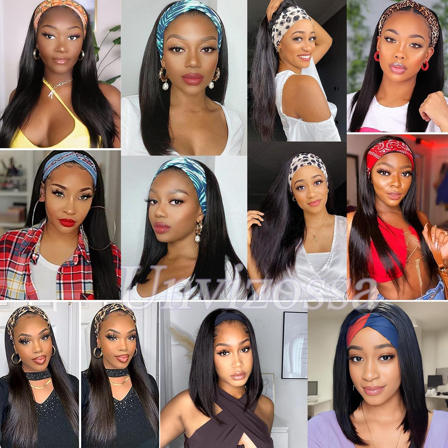 Unvizossa headband wig packaging included ready-to-wear starter kit