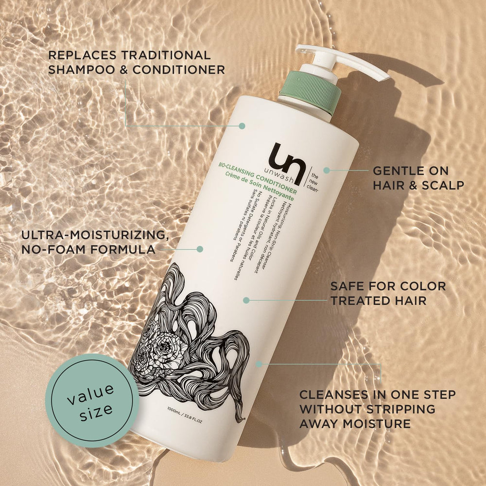 Unwash label closeup emphasizes moisture-rich ingredients for frizz-prone coils.