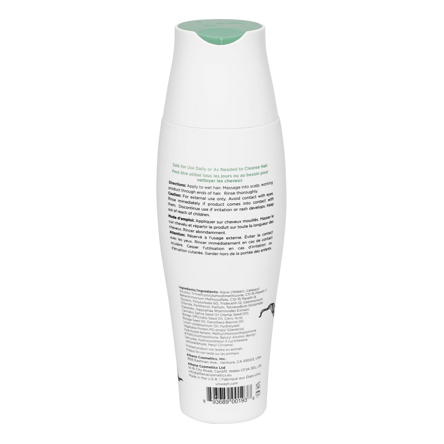 Unwash Bio-Cleansing Conditioner after-use shine on hair
