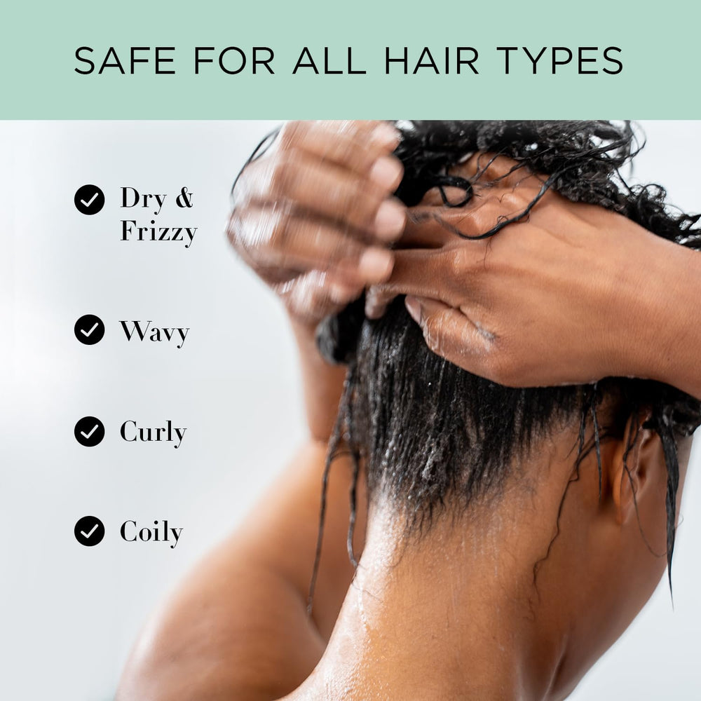 Unwash applied to wet hair hints at build-up removal for smoother strands.