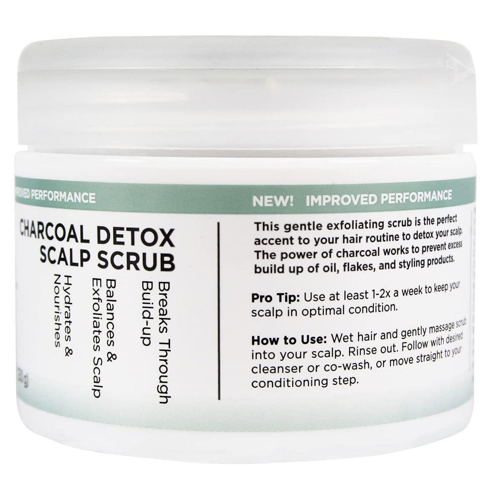 Unwash Charcoal Detox Scrub rinse-off shows a clarified scalp environment.