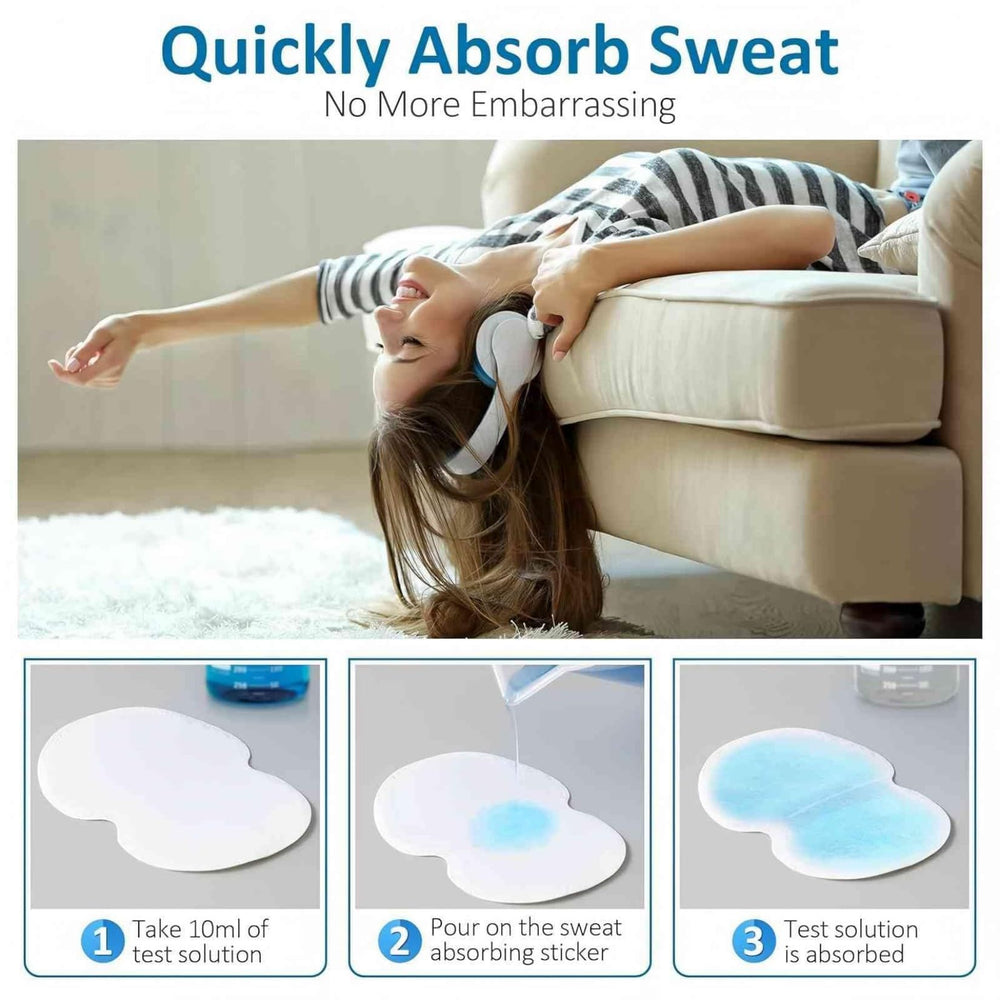 UOIRMI invisible armpit pads worn for travel or events with discreet protection