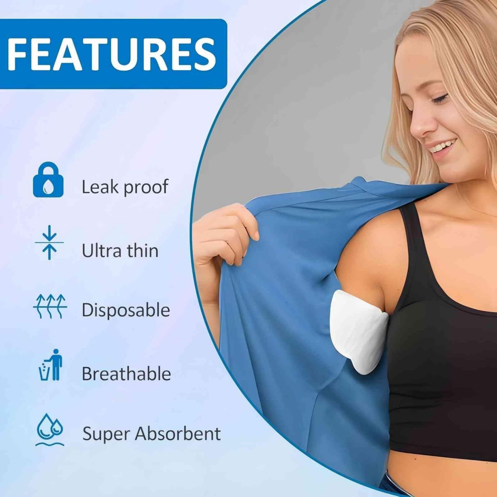 UOIRMI ultrathin armpit pads on sleeve highlight seamless protection and invisibility
