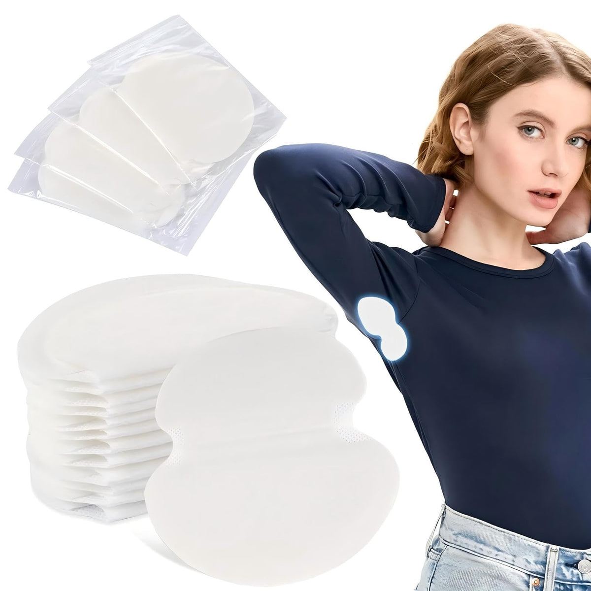 UOIRMI underarm sweat pads packaged for on-the-go protection and discreet wear