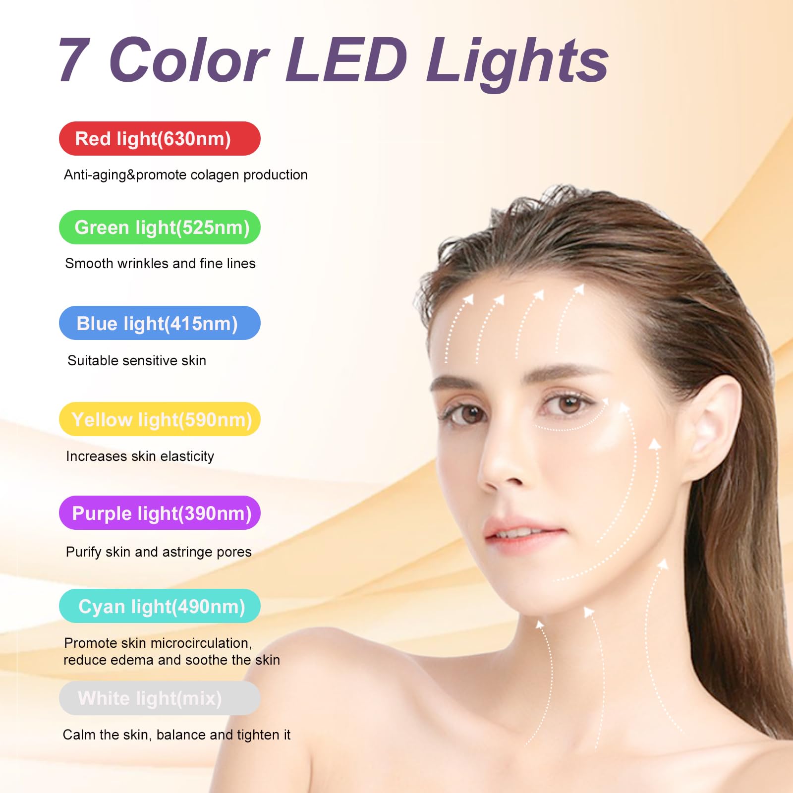 Uonkeus face-neck massager side view highlighting compact form for targeted neck massage.