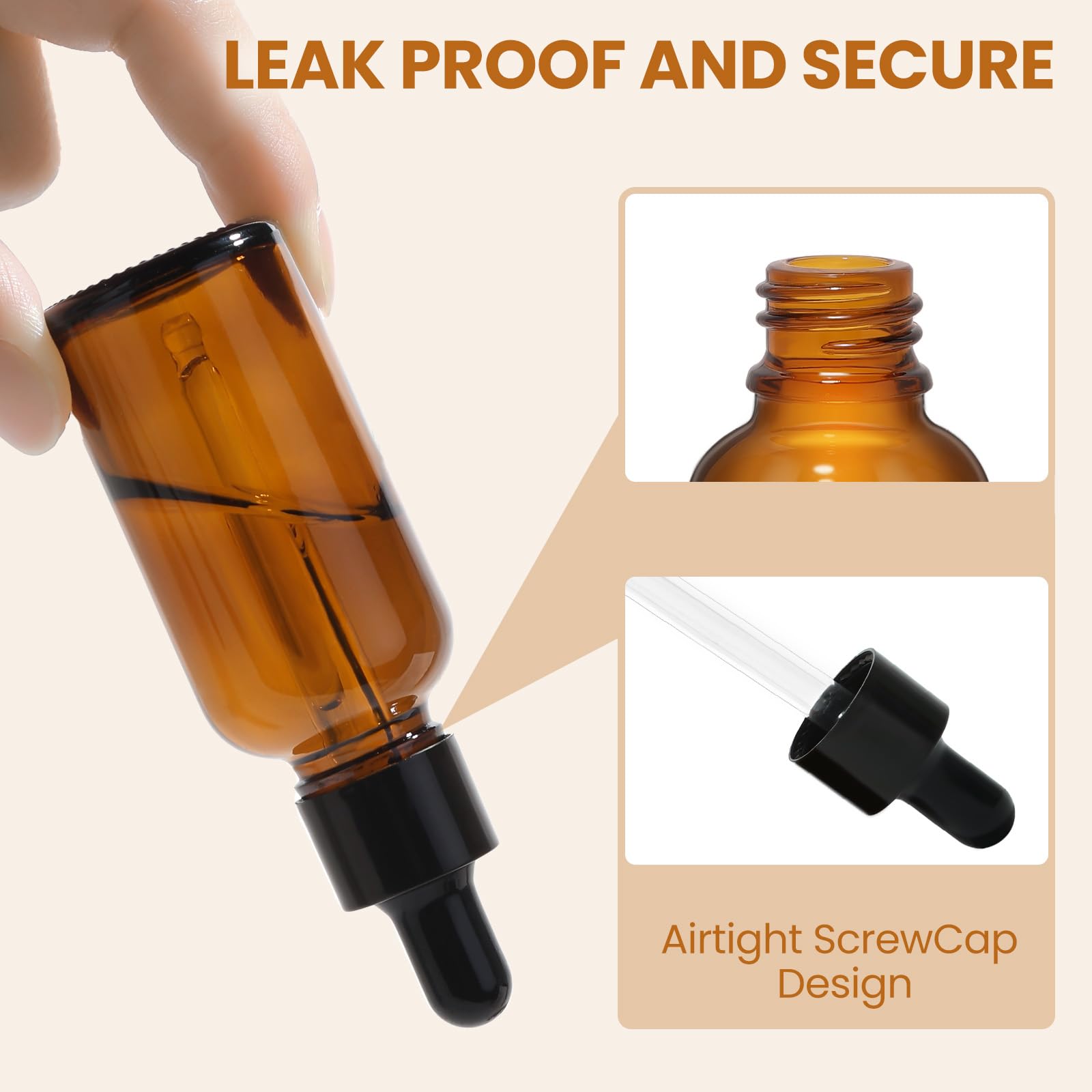 UPBUD travel-ready amber bottles fit in luggage for aromatherapy on trips
