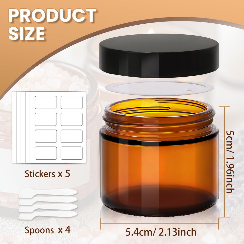 UPBUD wide-mouth amber jar for easy filling and thorough cleaning.