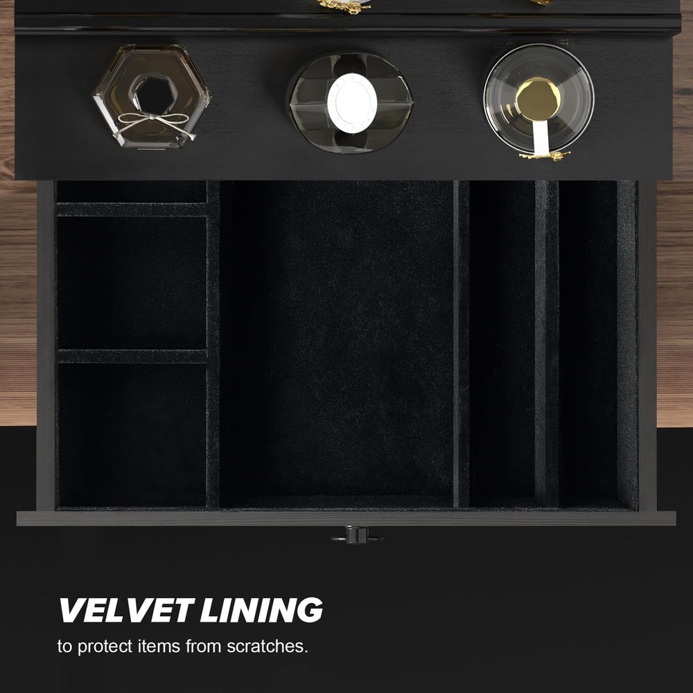 Upcessory 5-tier laddered rack keeps fragrances organized.