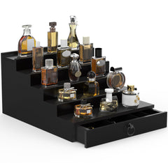 Upcessory Cologne Organizer stand with 5 tiers in black for easy scent access.