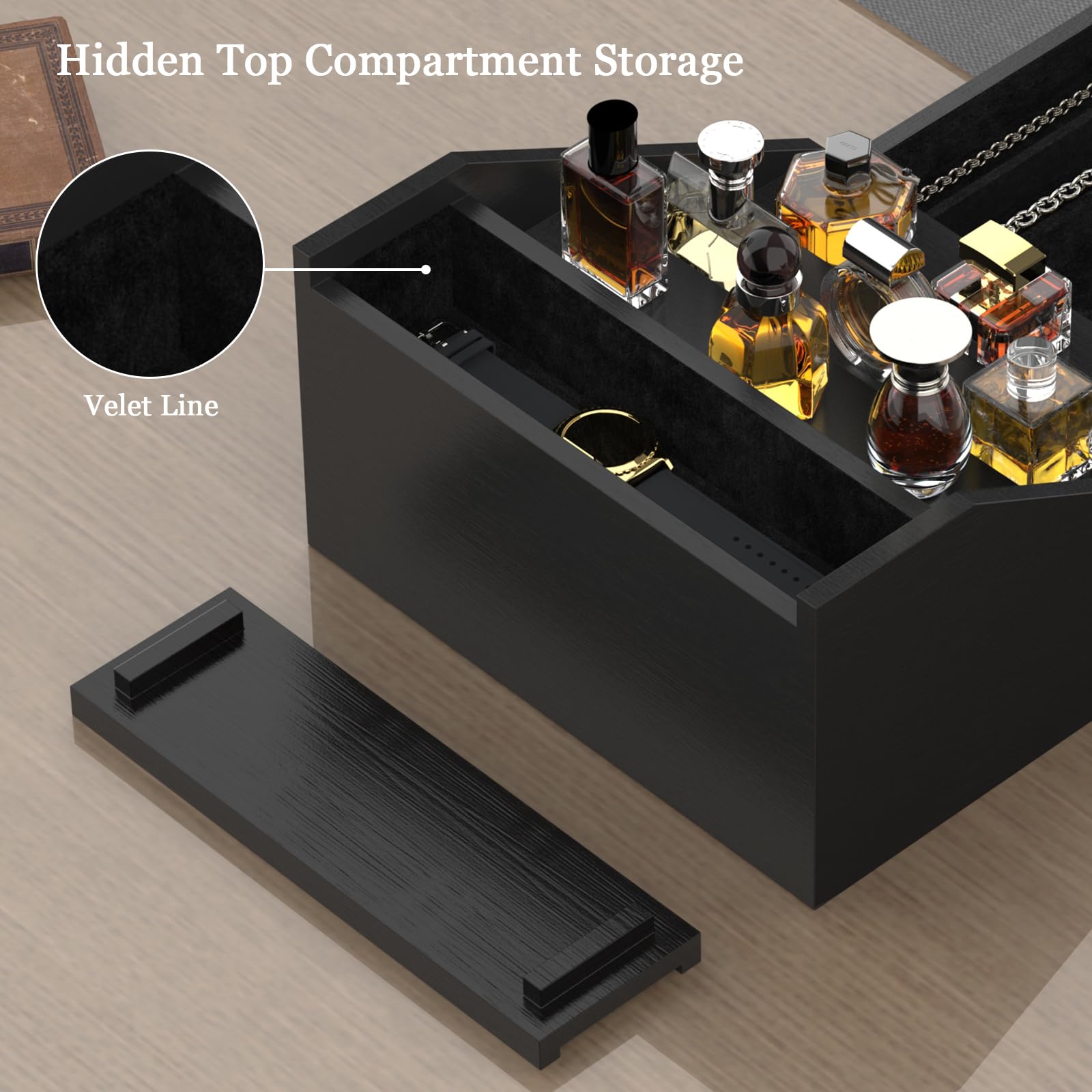 upcessory four-tier stand organizes multiple bottles with secure tiers
