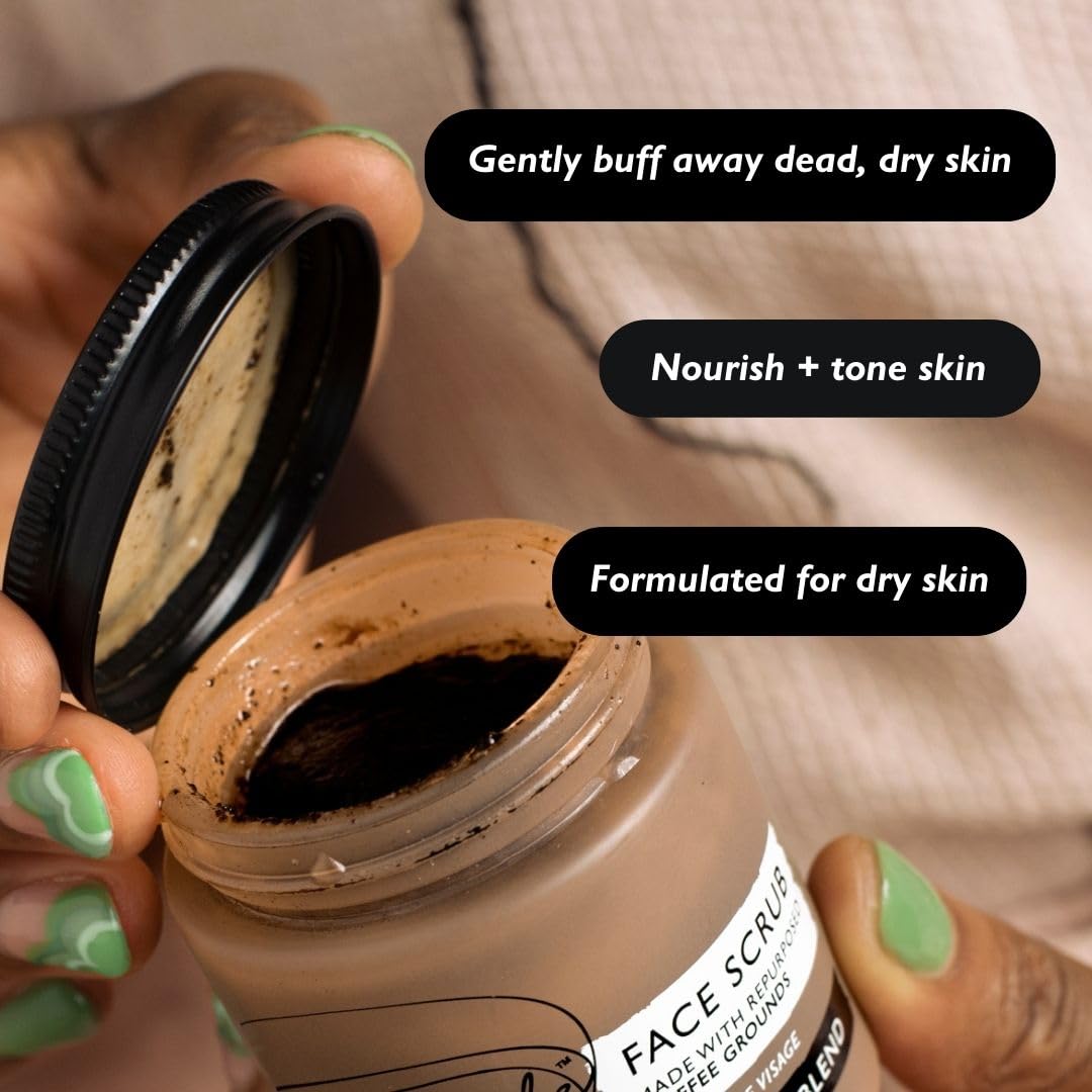 UpCircle Coffee Face Scrub with rosehip oil ingredient spotlight for hydration.