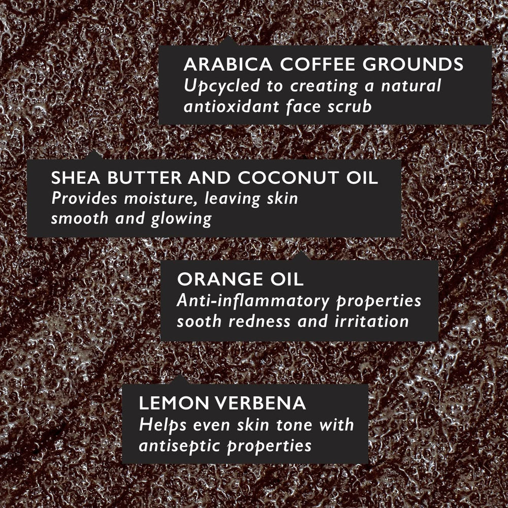 UpCircle Coffee Face Scrub sustainable packaging in recyclable glass for greener routine.