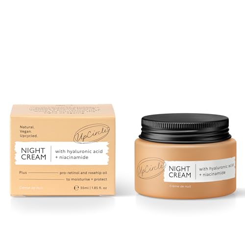 UPCIRCLE Night Cream glass jar packaging emphasizes sustainable skincare