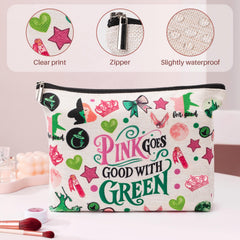 UpfurMach bolso de maquillaje de lona duradera, resistencia a roces