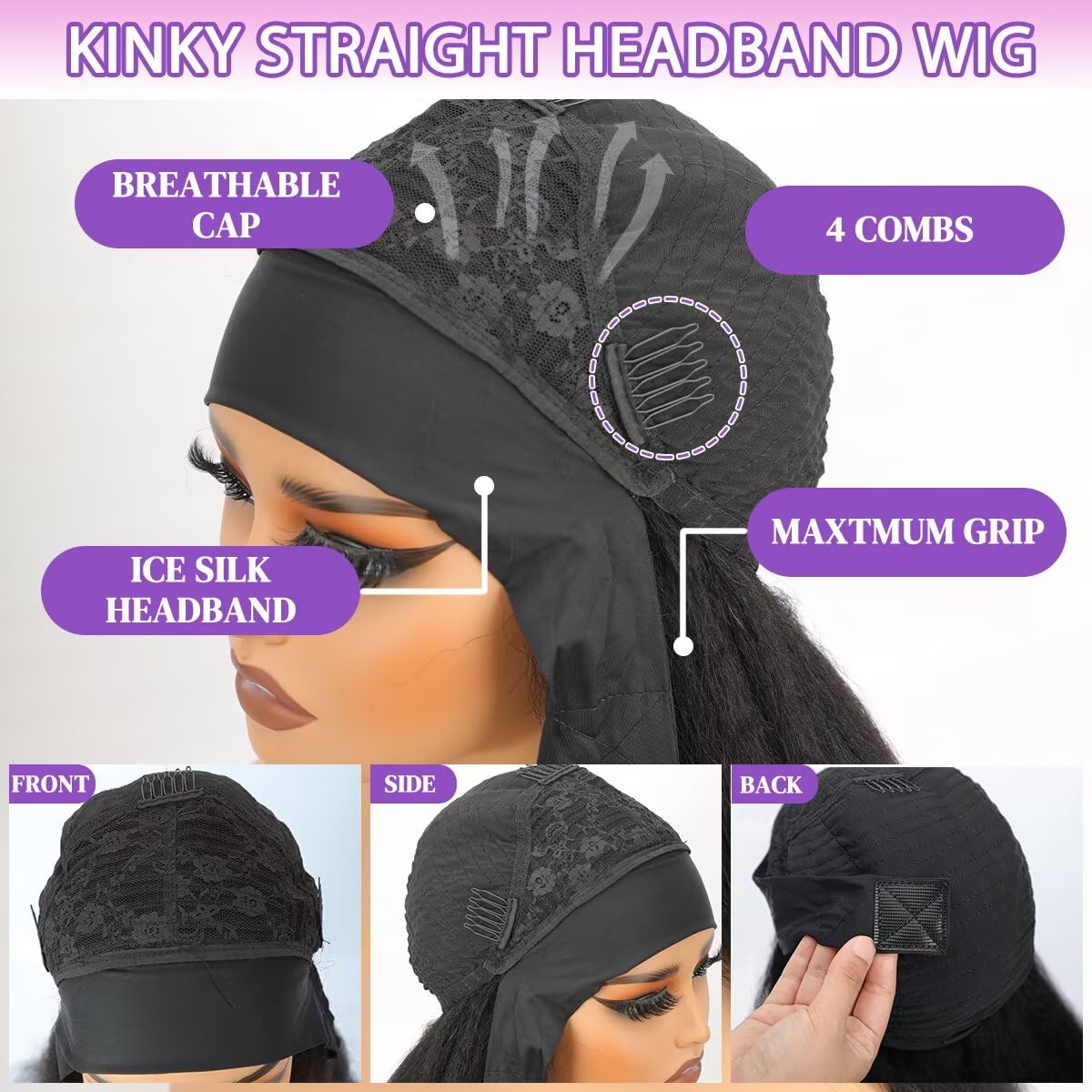 UPIGUILK dense-full-look headband wig delivers fuller volume without heavy styling.