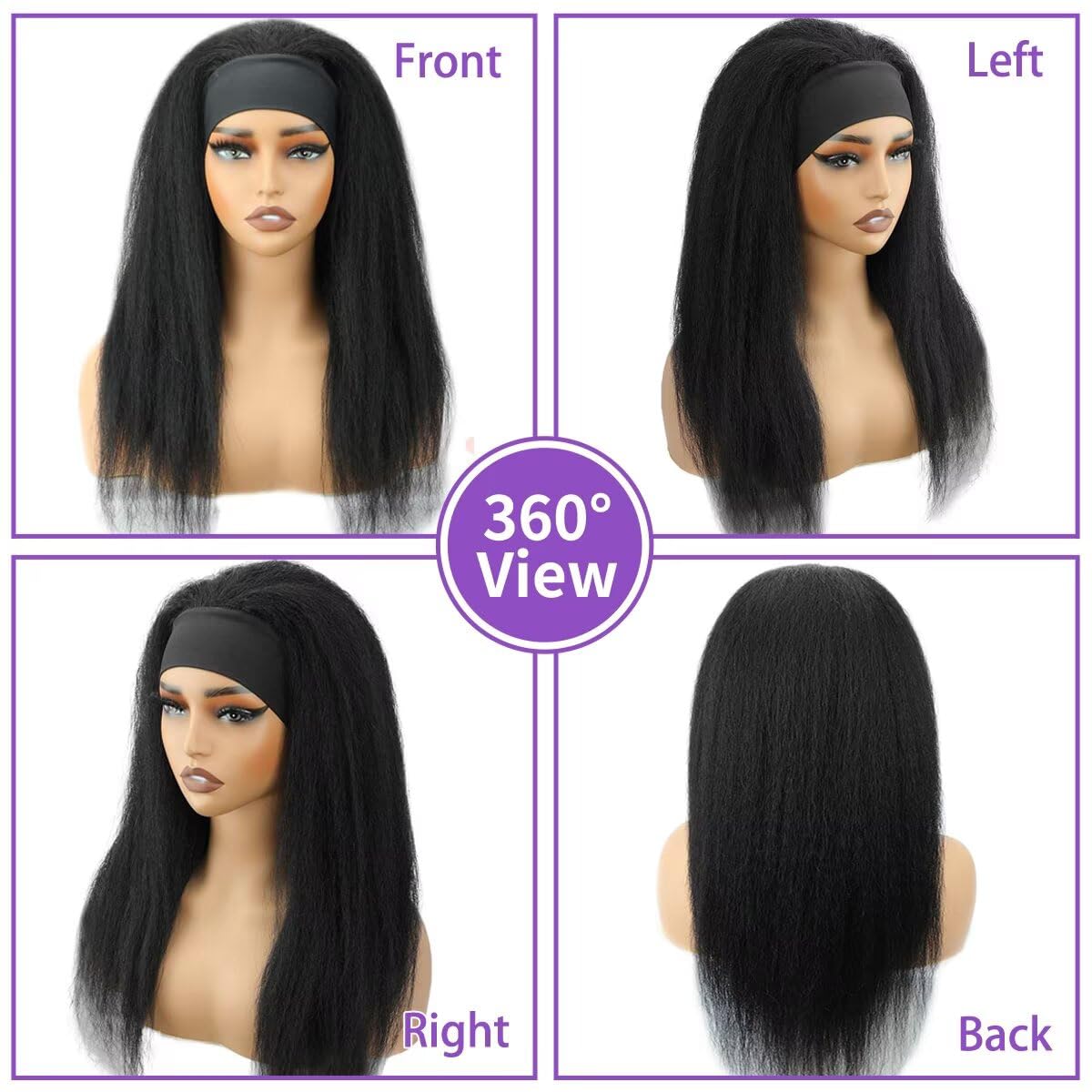 UPIGUILK natural-color headband wig highlights smooth black shade for versatile looks.