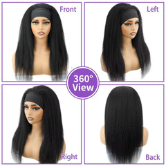 UPIGUILK natural-color headband wig highlights smooth black shade for versatile looks.