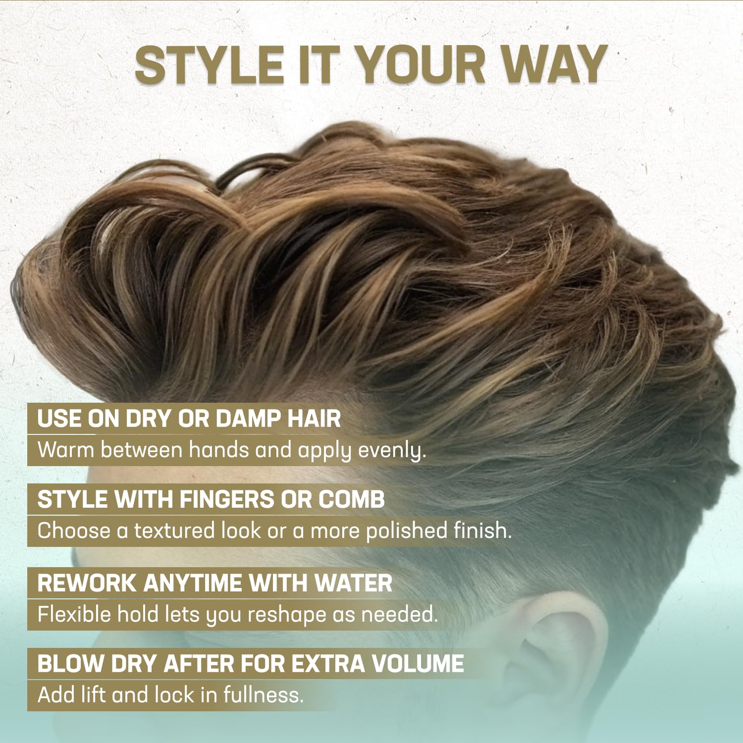Uplift Provisions Styling Compound peppermint-lime scent enhances refreshing grooming