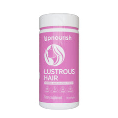 UpNourish Hair Growth Vitamins bottle: daily support for fuller, healthier-looking hair.