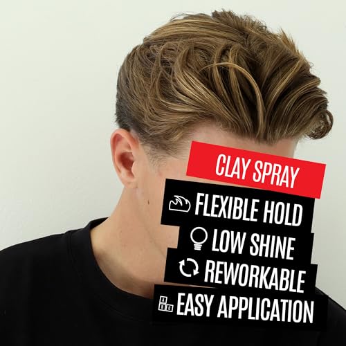 UPPERCUT DELUXE clay spray matte-finish provides natural, shine-free styling.