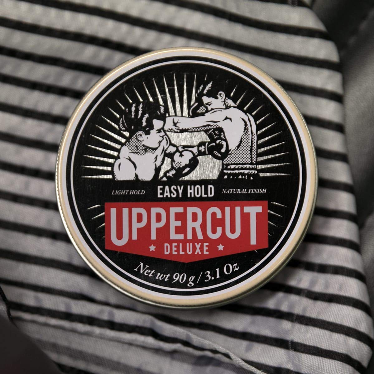 UPPERCUT DELUXE Easy Hold jar-cap detail highlights hygienic secure packaging