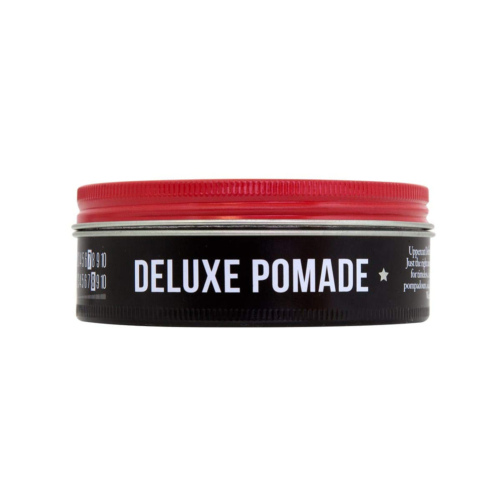 Uppercut Deluxe high-shine finish offers polished looks for pompadours and slick backs.