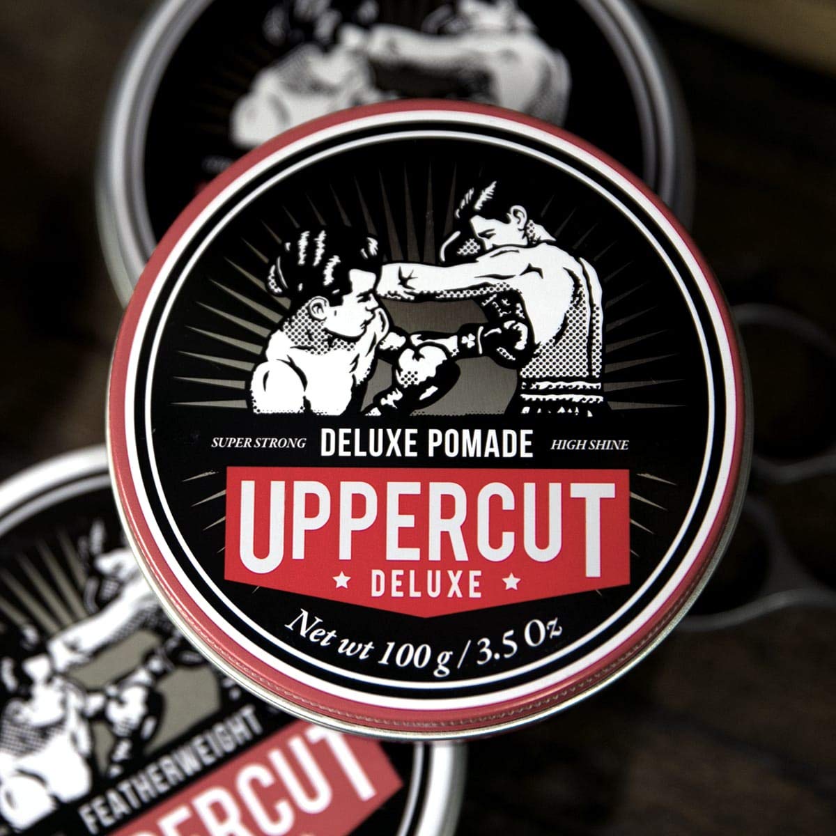 Uppercut Deluxe close-up of side-part hairstyle created with easy-to-use pomade.