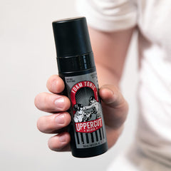 Uppercut Deluxe Styling Foam Tonic provides even foam dispersion for consistent styling.