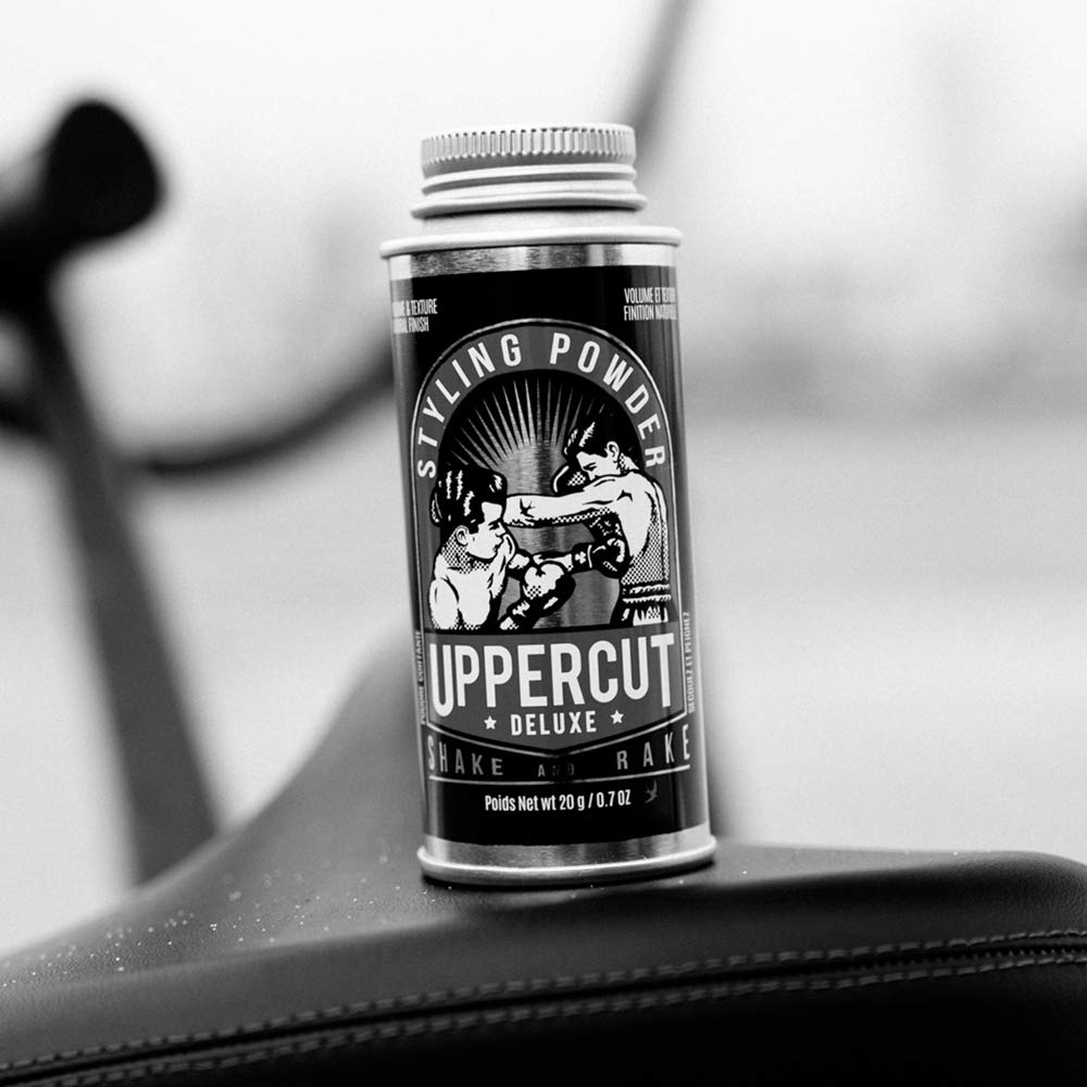 UPPERCUT DELUXE styling powder matte-finish showcases modern no-shine look