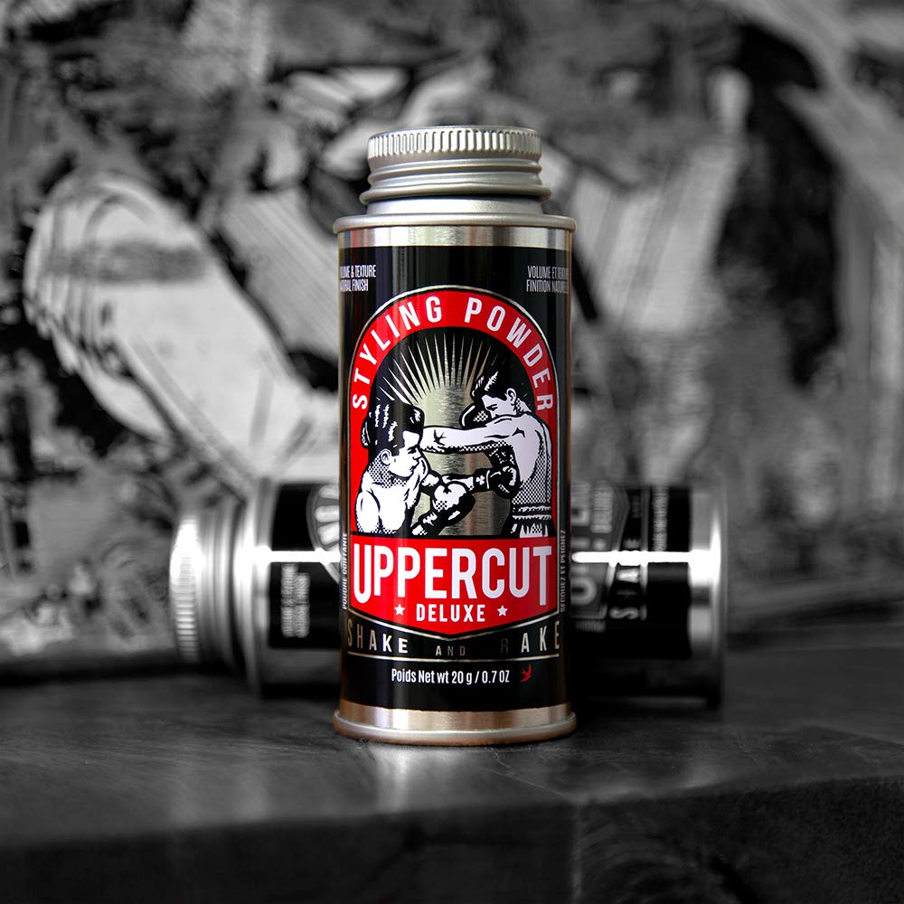 UPPERCUT DELUXE styling powder volume-boost demonstrates lift for fine hair