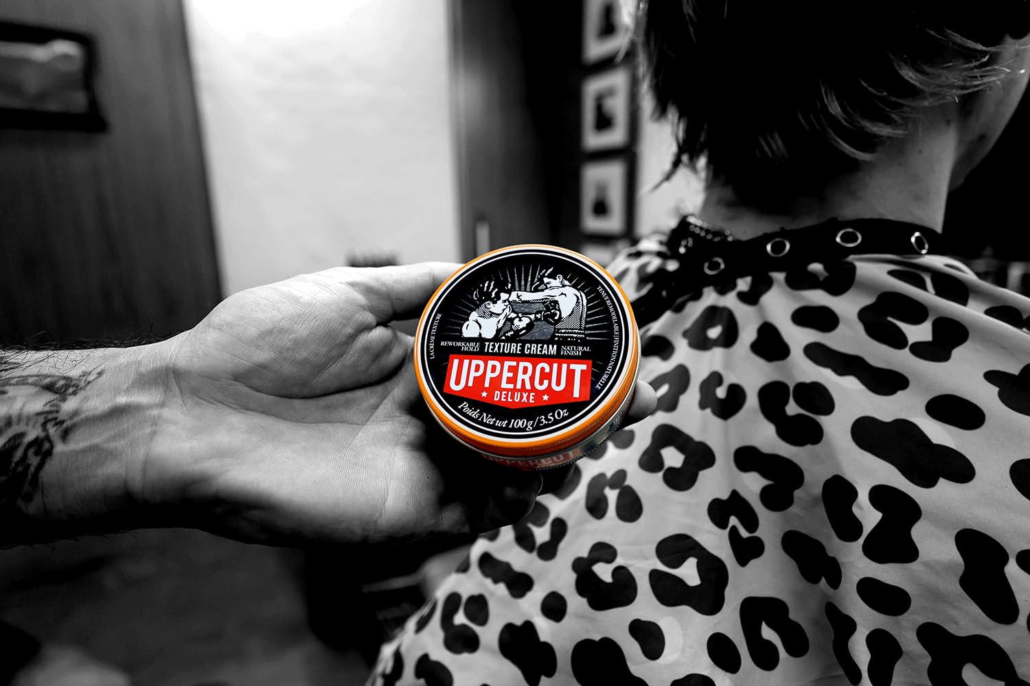 UPPERCUT DELUXE Texture Cream buildable layer for stronger hold.