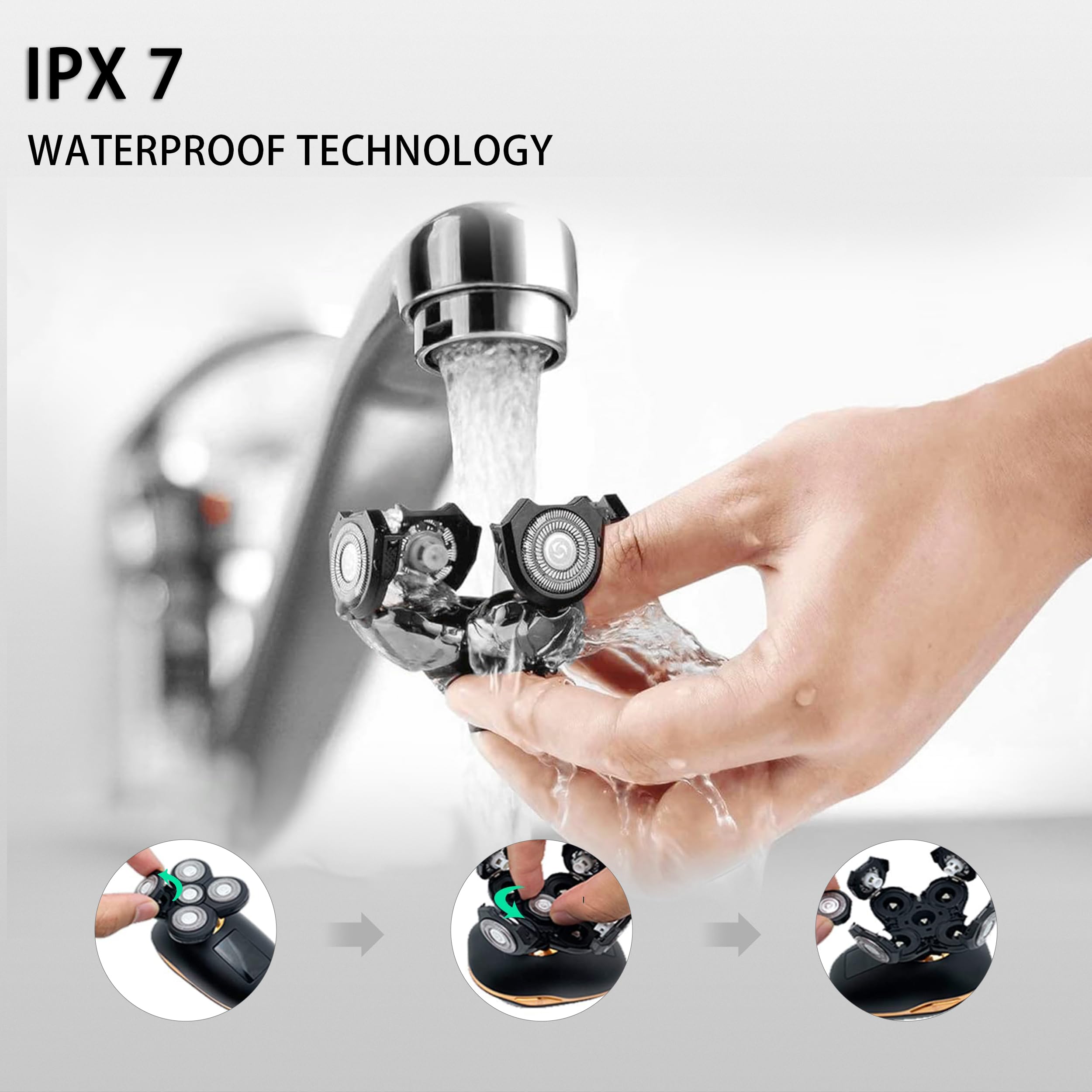 UPTARD floating double-ring design adapts to facial contours for smoother passes.