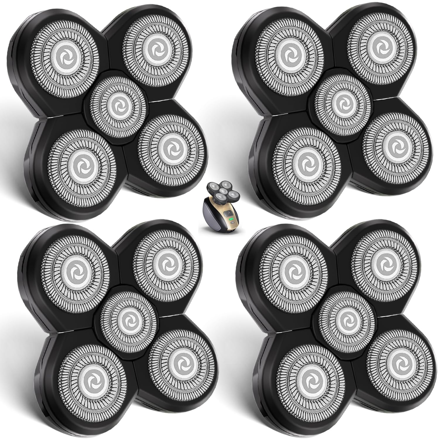 UPTARD head shaver replacement head 4-pack for easy at-home grooming.