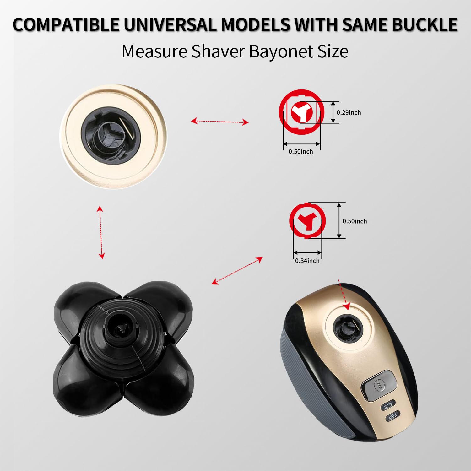 UPTARD rotary 5-blade replacement blades provide precise close shaves.