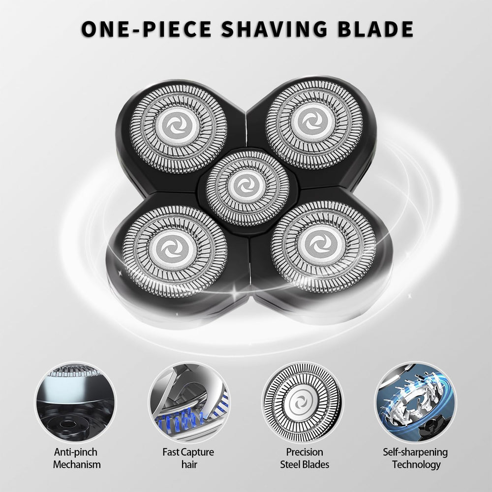 UPTARD waterproof head shaver allows safe, easy cleaning after use.