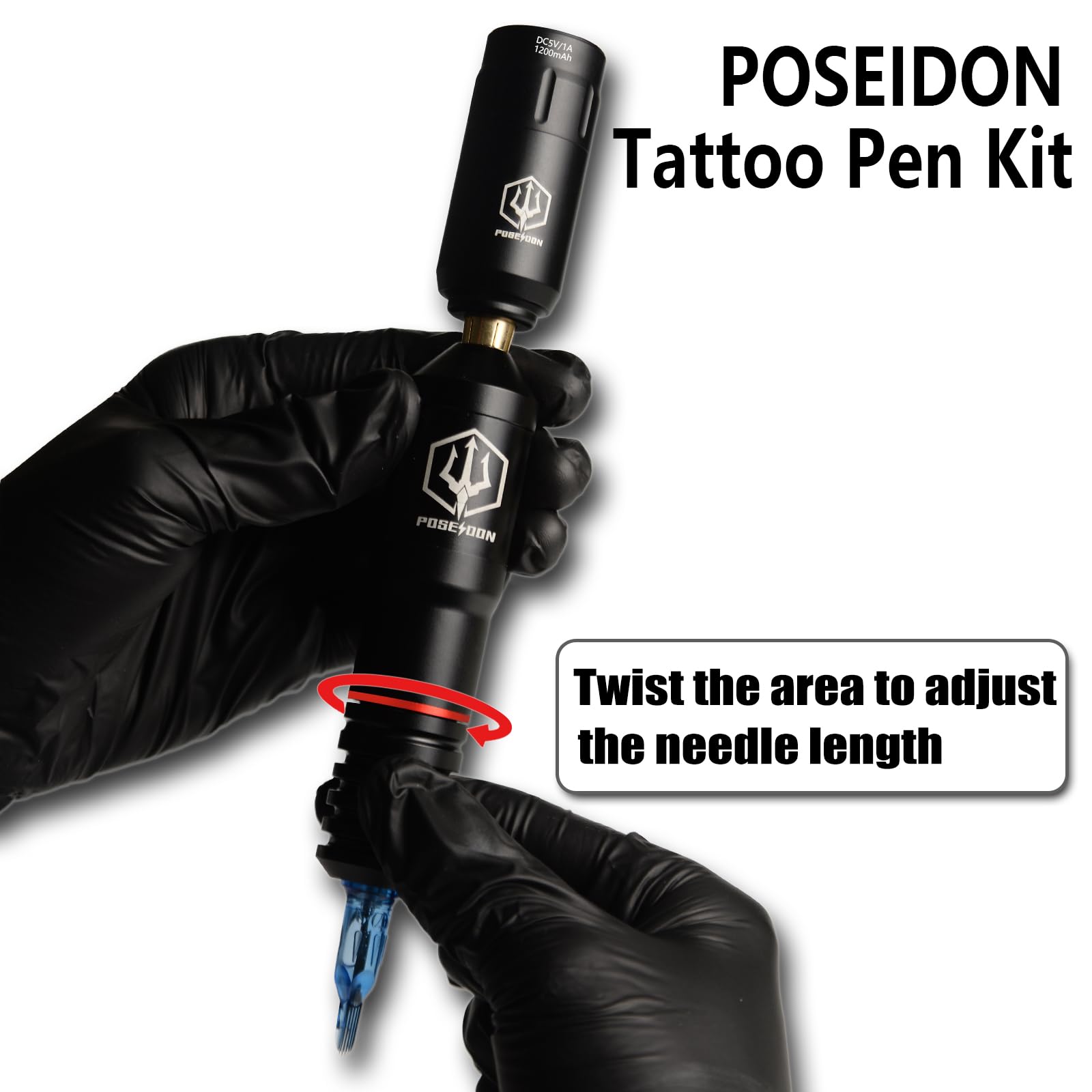 UPTATSUPPLY Poseidon cartridge needles laid out for stable ink flow and color packing.