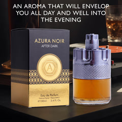 URBAN COLLECTION Azura Noir After Dark top notes feature citrus brightness for daytime wear.