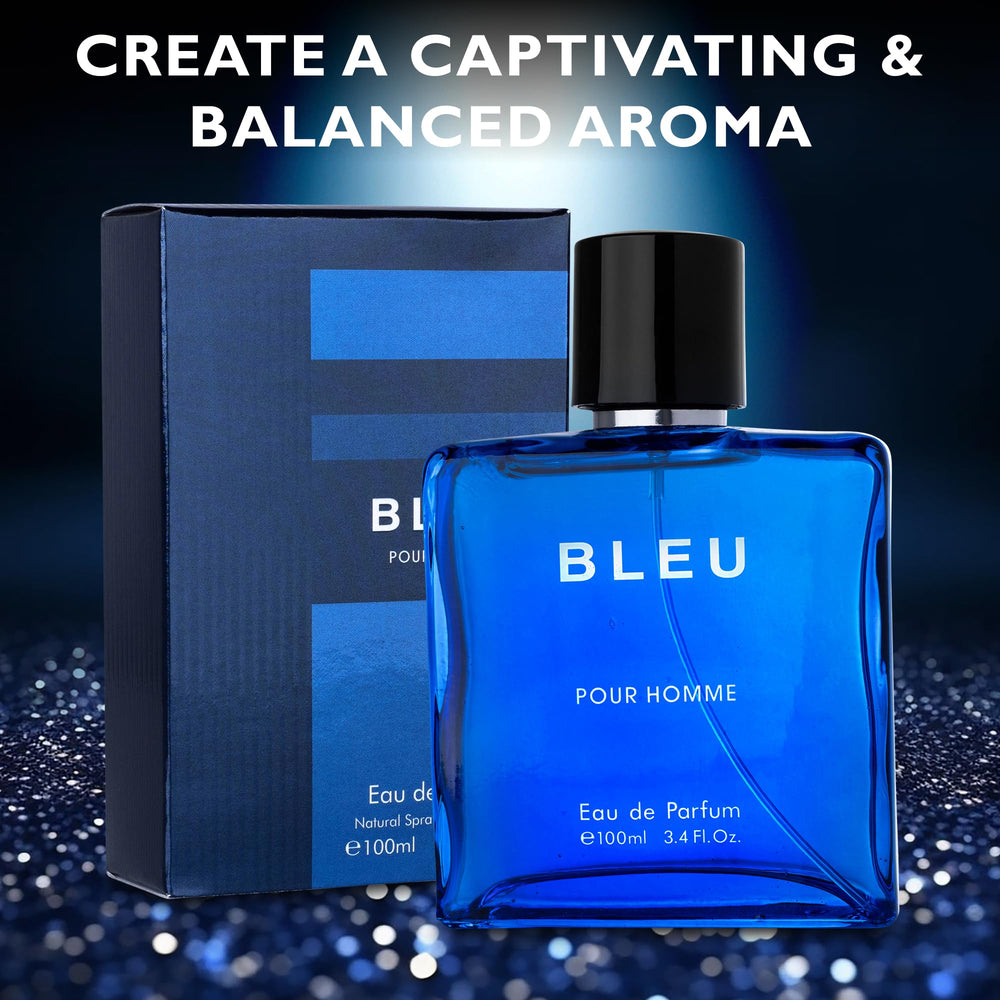 URBAN COLLECTION Bleu for Men Iso E Super heart emphasizes modern sophistication.
