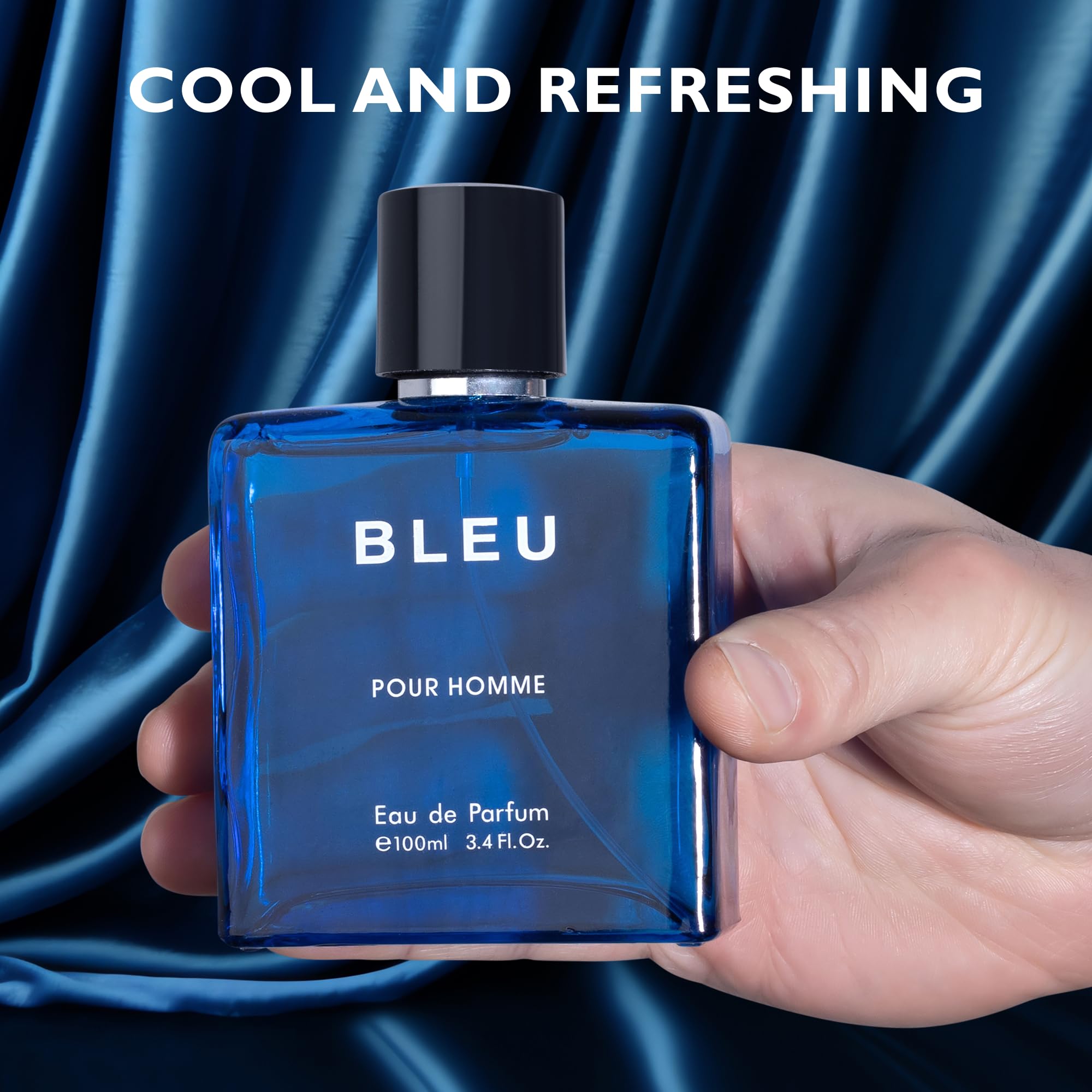URBAN COLLECTION Bleu for Men packaging-closeup reveals 3.4 fl oz elegance.