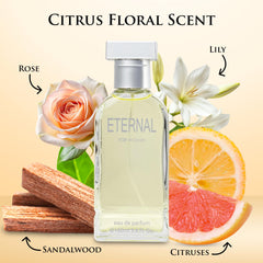 Urban Collection Eternal for Women bottle side view highlights elegant profile