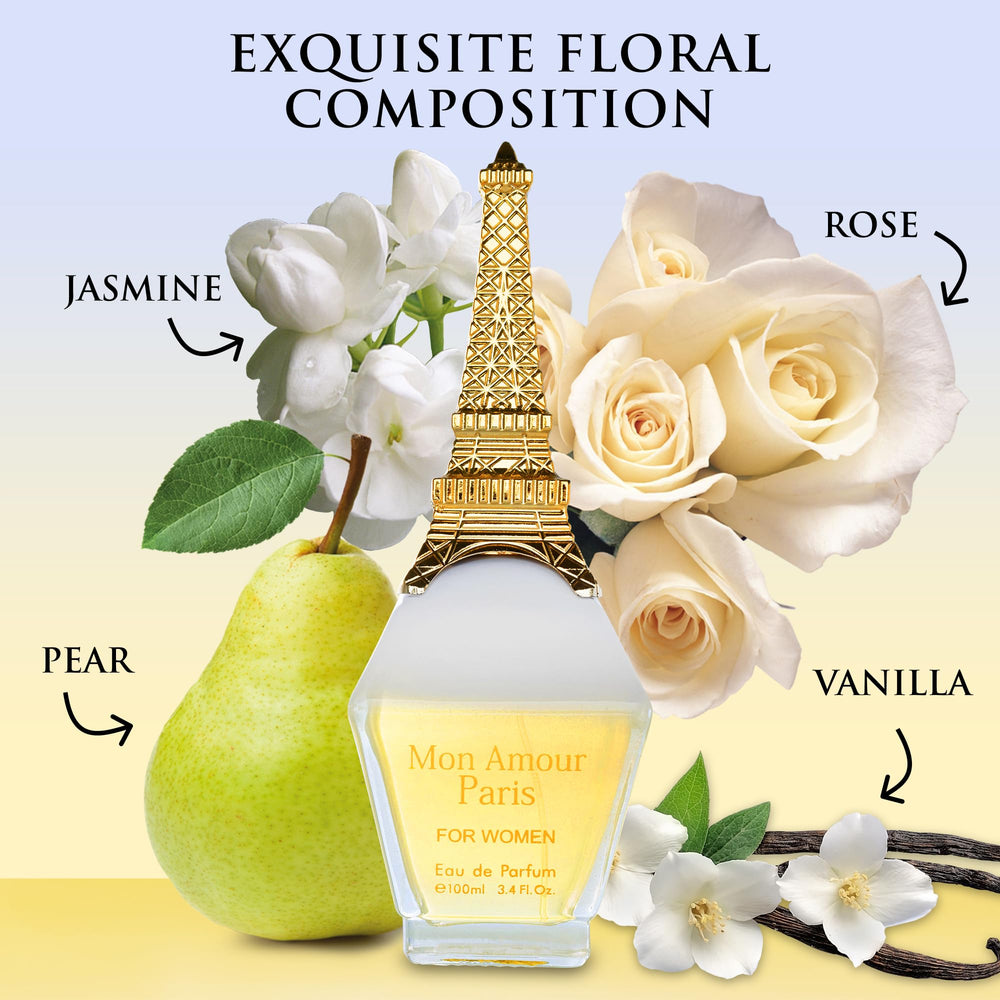 URBAN COLLECTION Mon Amour Paris jasmine middle-note close-up for timeless elegance.