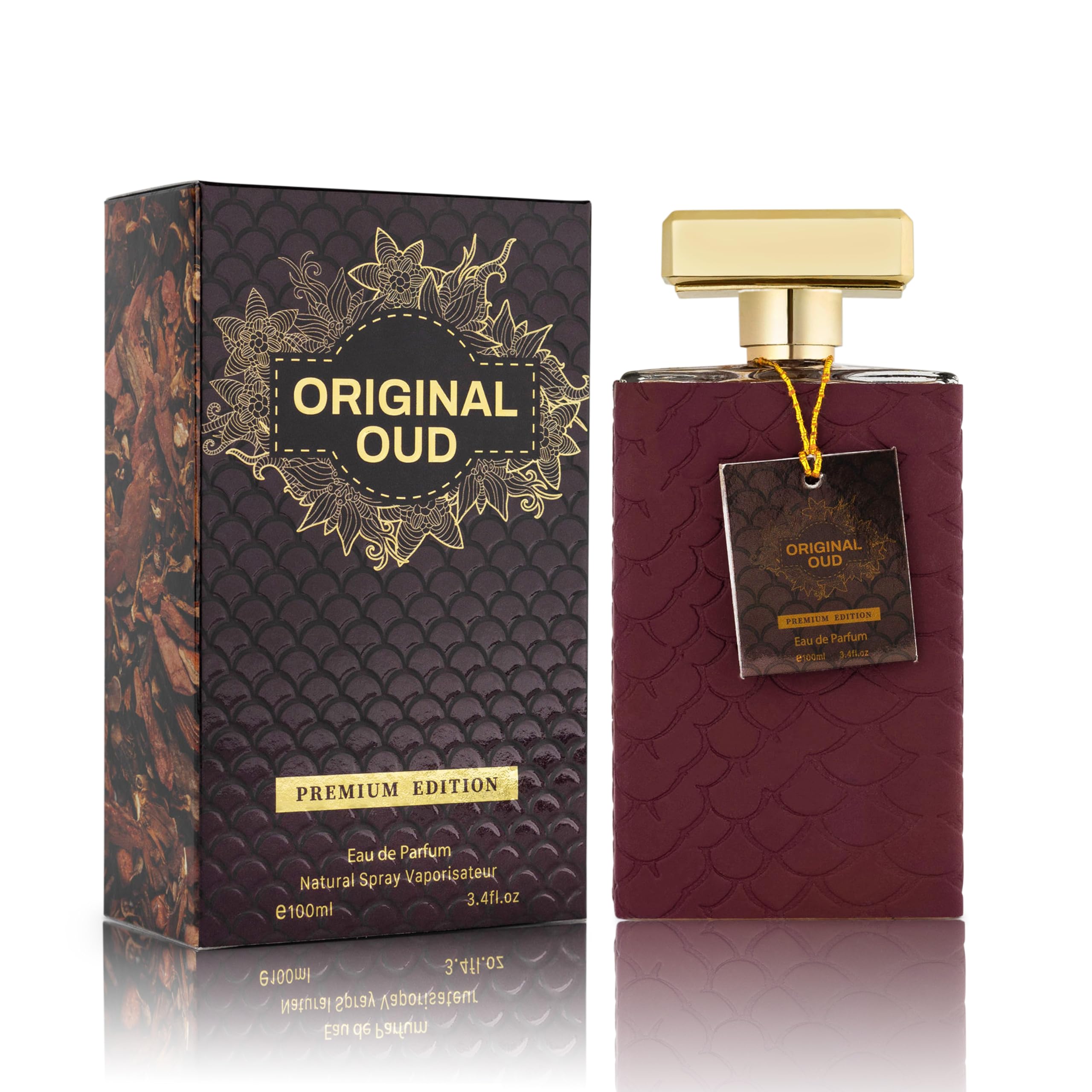 URBAN COLLECTION Original OUD Premium Edition bottle open reveals amber woody allure for evenings.