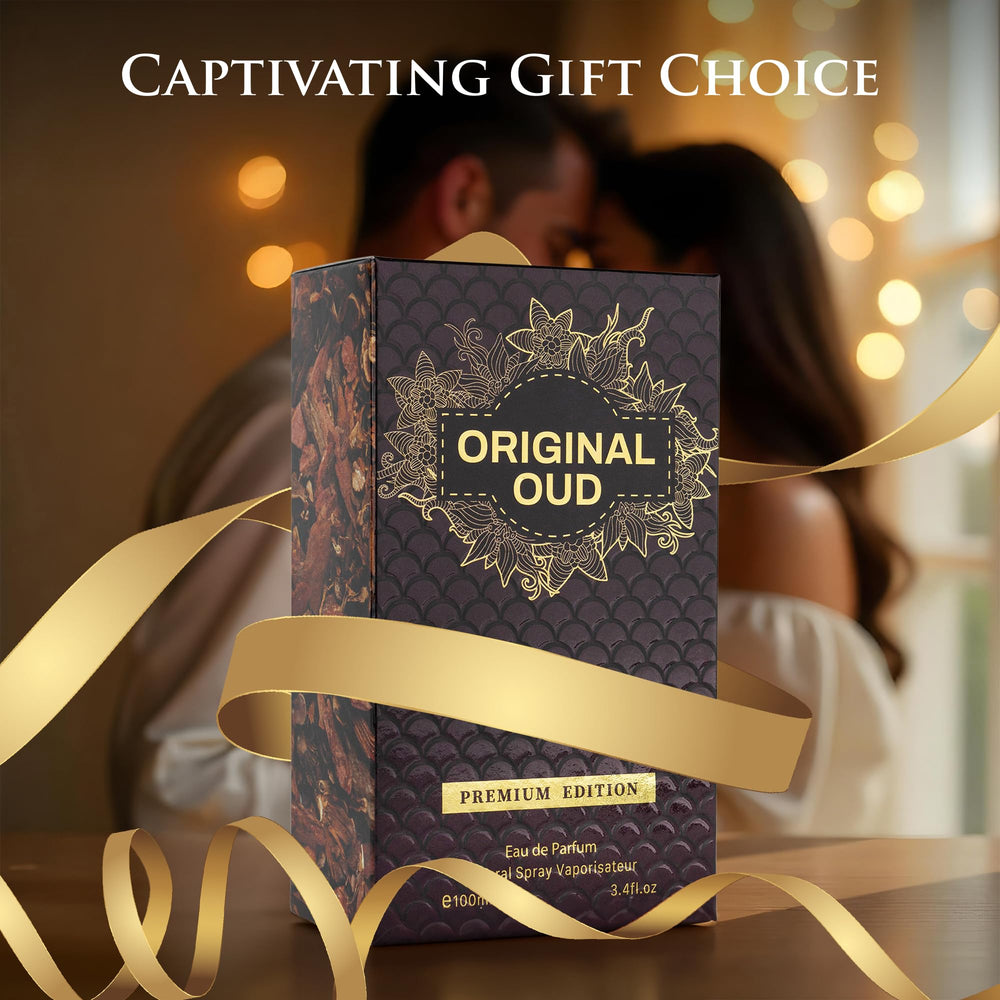 URBAN COLLECTION Original OUD Premium Edition cruelty-free label reflects ethical fragrance choice.