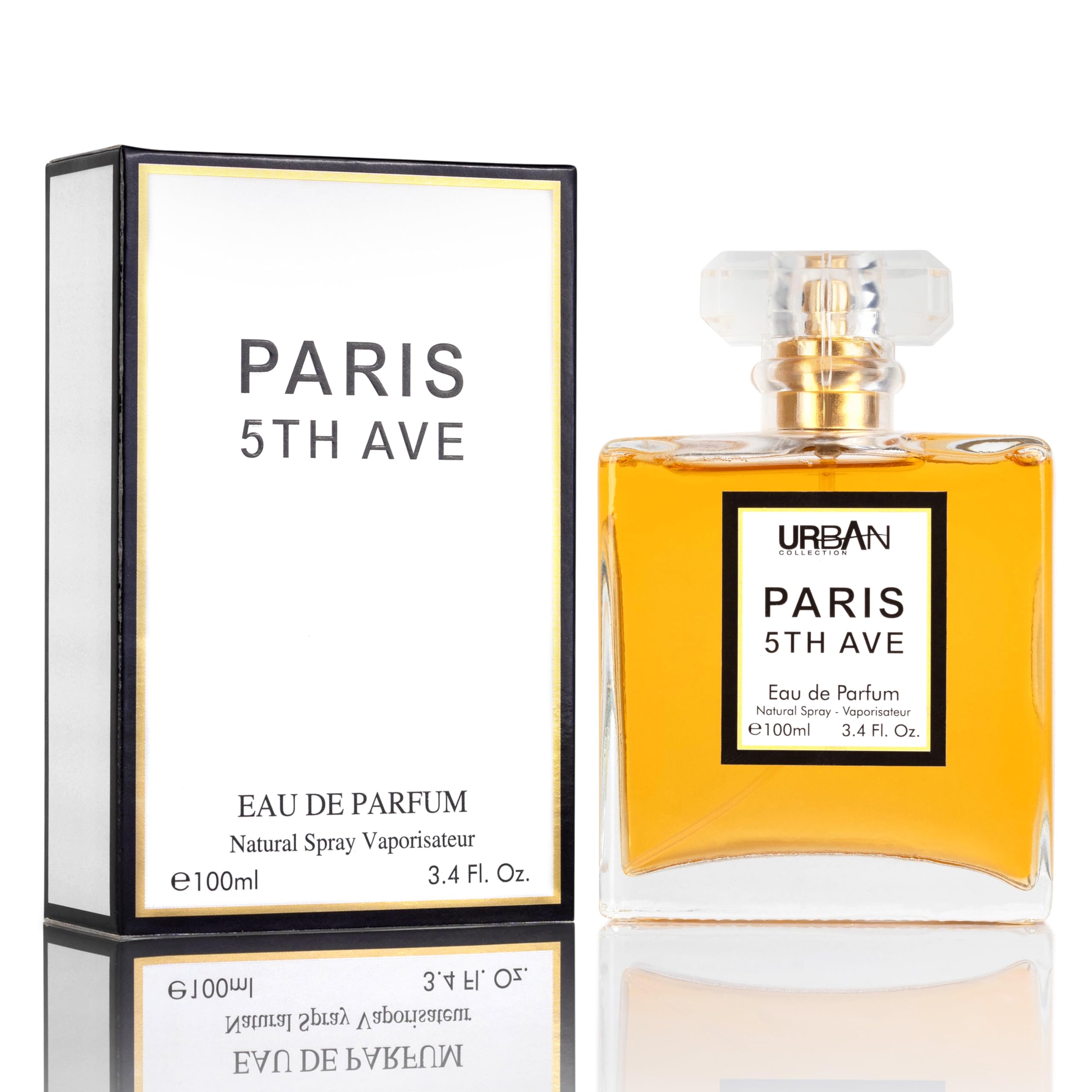 Urban Collection Paris 5th Avenue bottle closeup for daily elegance and refined scent.
