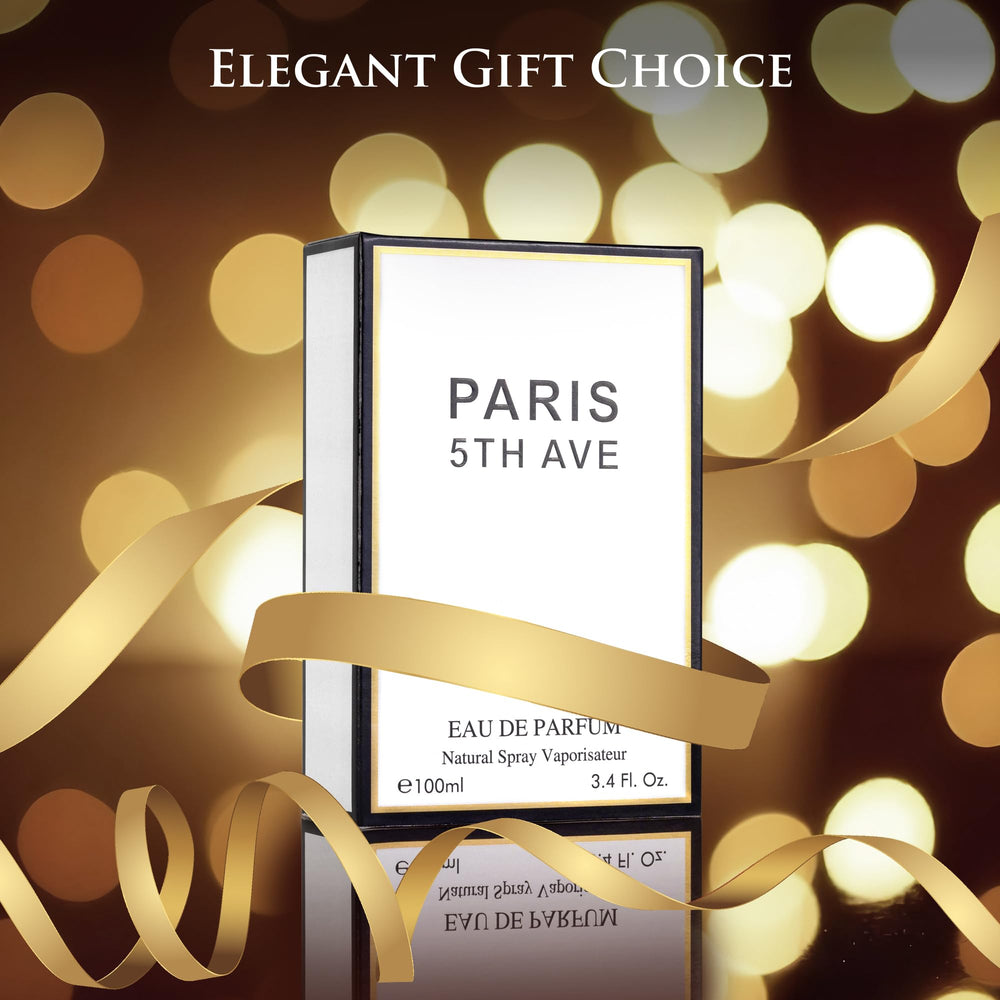 Urban Collection Paris 5th Avenue parfum setup with warm light suggests evening allure.