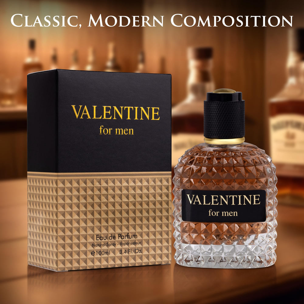 Urban Collection Valentine men’s fragrance ideal for versatile everyday wear.